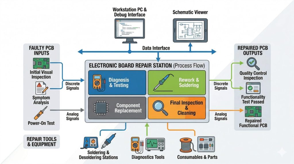 Elektronik kart tamiri - komponent seviyesi onarım
